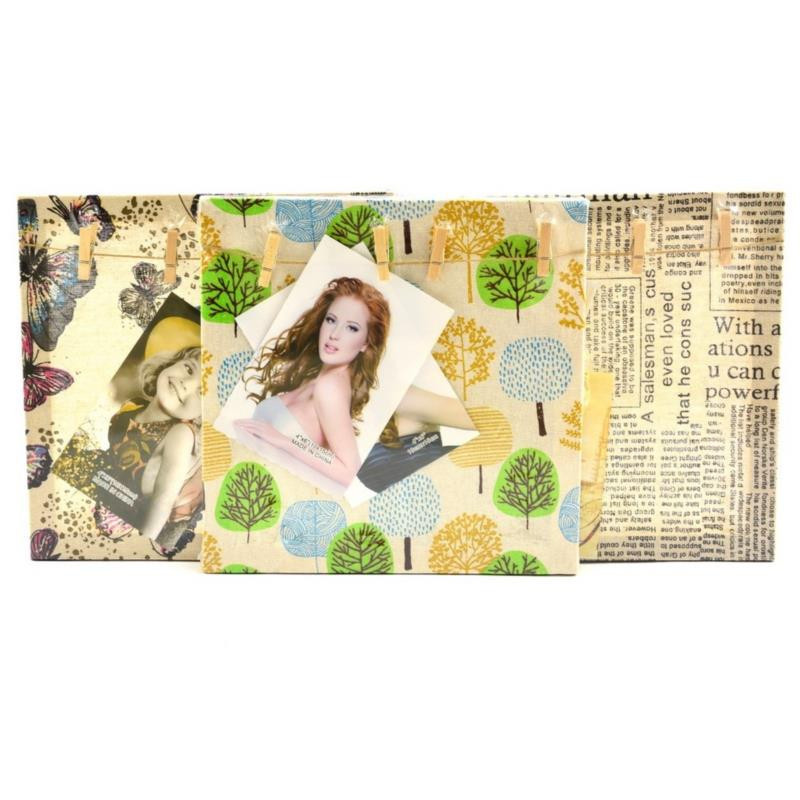 Ramka 25x25cm na klamerki na zdjęcia mix